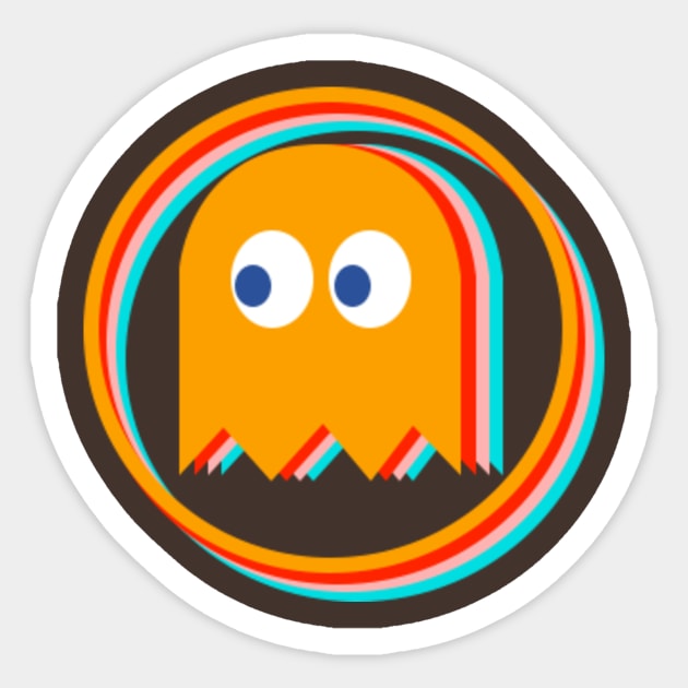 Pacman Ghost Sticker by andersonfbr